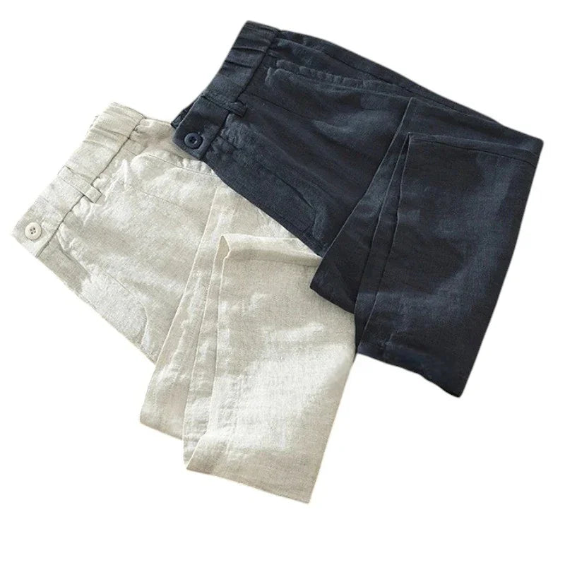CAPRI LINEN SHORTS – COASTAL ELEGANCE - Velmari